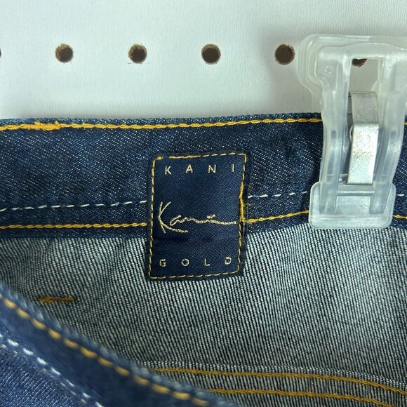 Karl Kani 90s Baggy Jeans 42x32 Gold Logo Pocket Streetwear Skate Wide Leg Denim - Picture 6 of 8